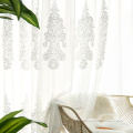 Textiles para el hogar Bordado 3D Cortina de cuentas de tul